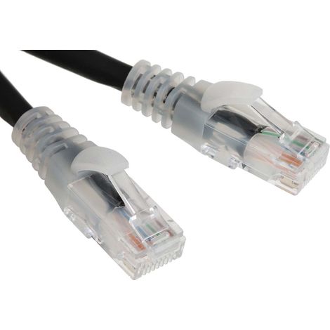 Câble cat 6 Avec connecteur / , U/UTP, gaine LSZH Noir, 2m ( Prix pour 1 )