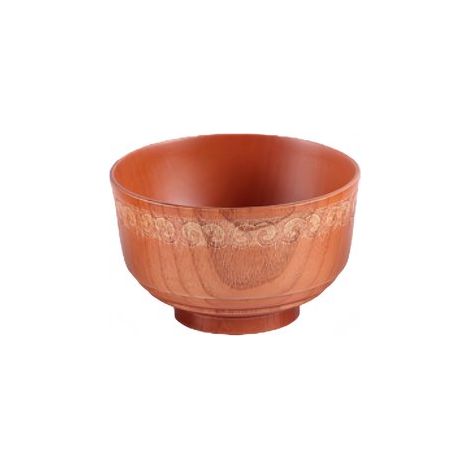 Bol en bois - Ustensiles de cuisine - Convient aux enfants et aux adultes - Bol à salade de fruits - Taille moyenne - 11,26,8 cm - Marron - 1 pièce (1/5)