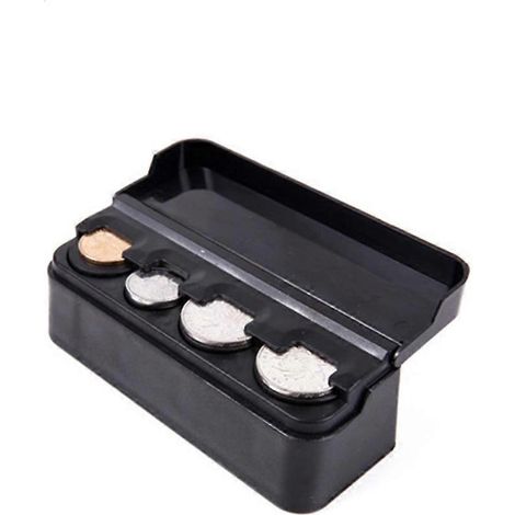 Boîte à monnaie pour voiture, étui de rangement pour pièces de monnaie, tirelire pour voiture (noire)-Black