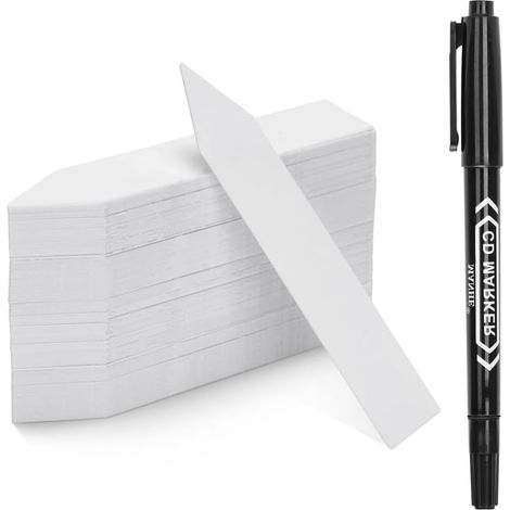 200 Plant Labels Plastic Outdoor Weatherproof 10 x 2 cm (1/5)