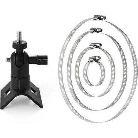 Collier de serrage réglable en acier inoxydable pour tuyau, support de fixation pour poteaux et tubes, engrenage à vis sans fin pour caméra de sécurité A (1/5)