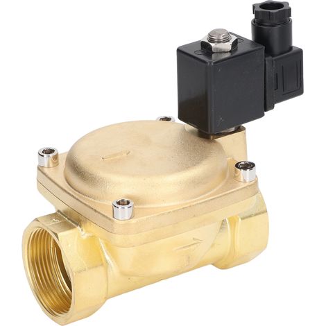 Électrovanne laiton haute pression G2", 2/2 voies normalement fermée, pilote à membrane, 24V AC110V, pour usage industriel (1/5)