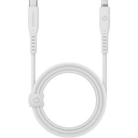 Cavo Energea Flow USB-C - LightningC94 MFI da 1,5 m bianco/bianco, ricarica rapida PD da 60 W 3 A. (1/5)