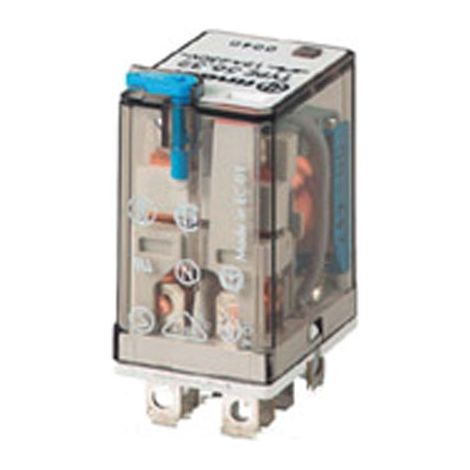 Relé finder 563490240000 12A 250V con botón de prueba