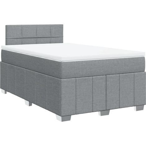 Maison Exclusive - Giroletto a Molle con Materasso Grigio Chiaro 120x200cm Tessuto