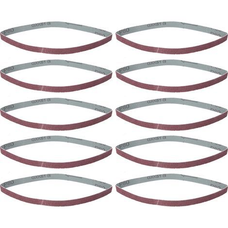 Ortviai Bande abrasive circulaire 457 x 13 mm, oxyde d'aluminium, grain 80, lot de 10 pièces, modèle GXK51-B (1/5)