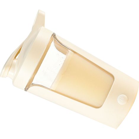 Automatischer Mixbecher (450 ml), hergestellt aus sicherem und stabilem lebensmittelechtem Kunststoff, beige, ideal für Zuhause, Cafés und Büros. (1/5)