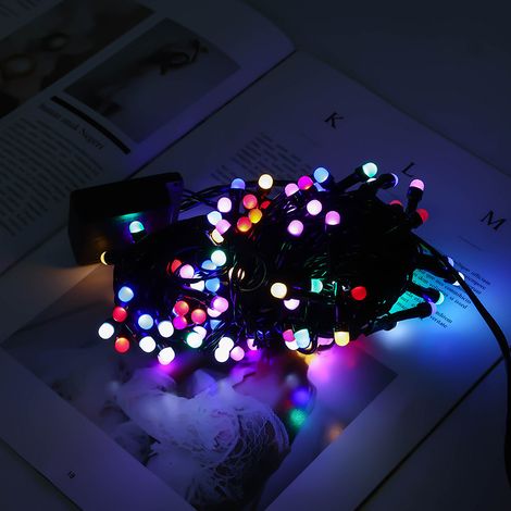 200 LED Waterproof Fairy Lights Multicolor Timer Light, 8 Modes Lighting 20M Fairy Lights Outdoor Christmas Decoration Indoor Party Xmas Bedroom Garden Wedding New Year (1/4)
