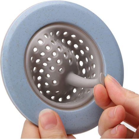 Set mit 4 Silikon-Haarfiltern für Küchenspülen, Abflussstopfen für Badewannen und Waschbecken, Küchenzubehör (1/4)