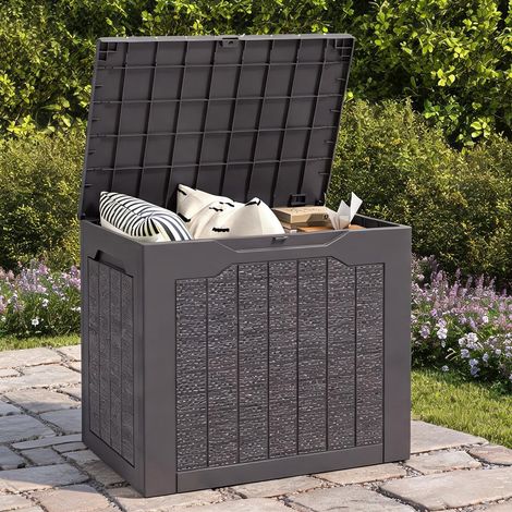 Coffre de jardin marron en PP 56 x 41 x 50 cm (1/5)