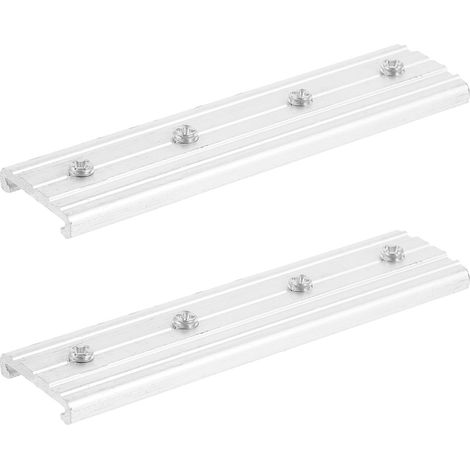 Lot de 2 rails rideaux coulissants en alliage d'aluminium, style moderne et connexion invisible, (1/5)
