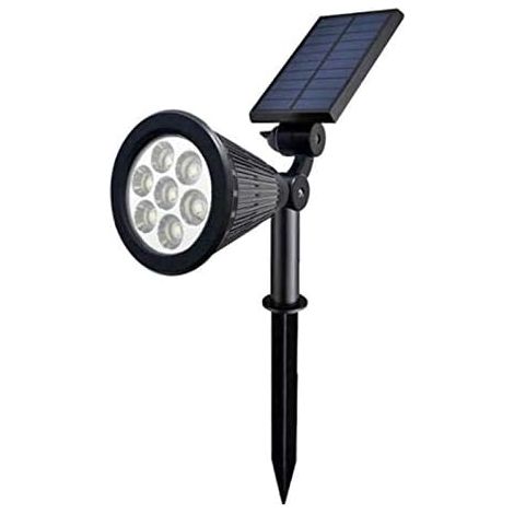 Applique murale extérieure solaire (7 LED réglables), avec fonction marche/arrêt automatique par détection de luminosité. Lumière blanche. (1/5)