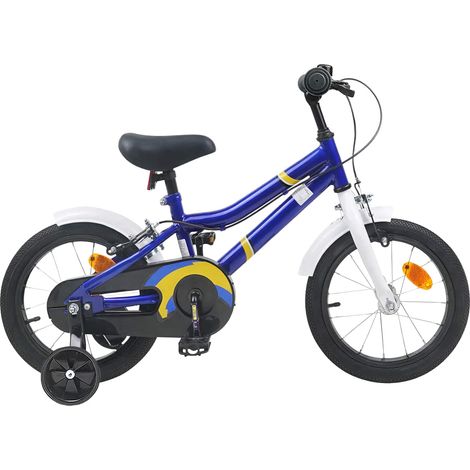 Teenpull – Kinderfahrrad 14 Zoll für 3-5 Jahre alt Blau Weiß (1/5)