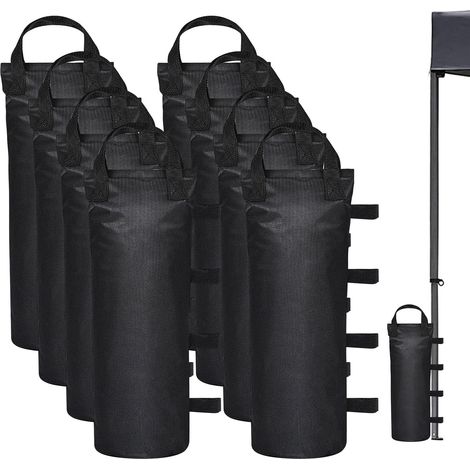 Lot de 8 sacs de sable pour pavillon - À remplir - En Oxford épais - Lestage - Double couture - Pour tonnelle, tente, parasol (1/5)