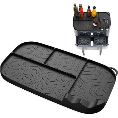 Accessoire Air Fryer avec Tapis Silicone, Étagère de Rangement pour AF400EU AF451EU AF500EU DZ401 Friteuse à Air Foodi Max Dual Zone 9,5-10,4L, Antidérapant Passe au Lave-vaisselle (1/5)