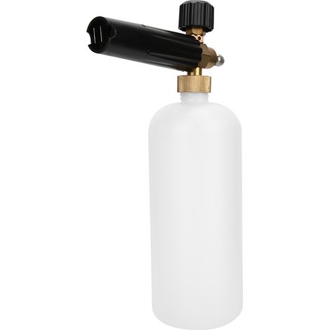 Bouteille pulvérisateur 1L mousse lavage auto, pompe haute pression 1/4in, canon moussant nettoyant voiture, outil de lavage efficace. (1/3)