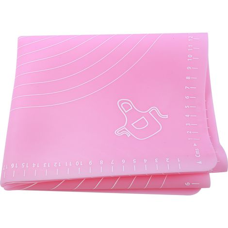 Tapis de pétrissage en silicone gradué, idéal pour la cuisine, isolation thermique, ustensiles de pâtisserie, rose, 40 x 50 cm (1/5)