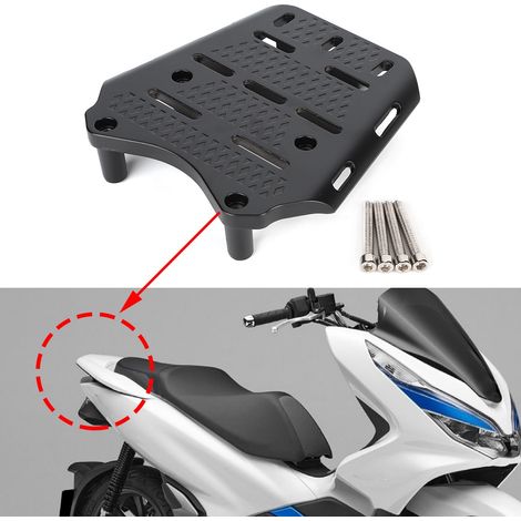 Porte-bagages arrière en alliage d'aluminium CNC pour moto Honda PCX 125/150 (2014-2019) (1/5)