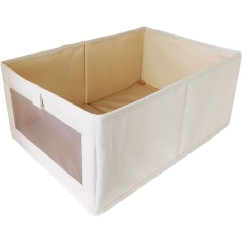 Panier De Rangement Pliable - Fenêtre En Maille Transparente - Plaque En PP Épais - Pour Armoire Étagère Tiroir Bureau - 1 Pièce (1/5)