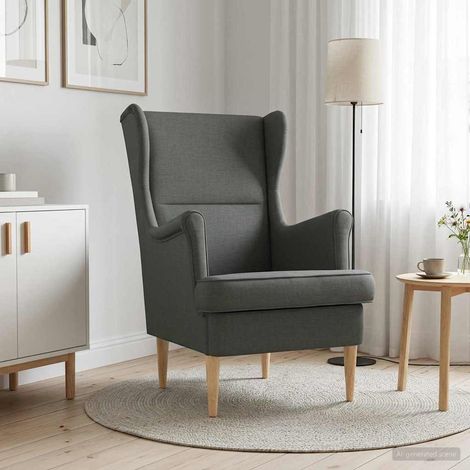 vidaXL Armchair Dark Grey Fabric (1/5)