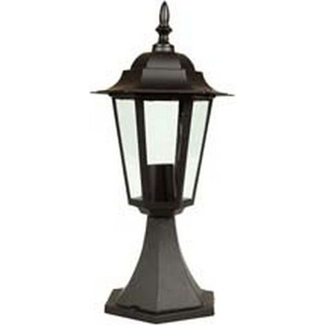 1PZ LANTERNA CON SUPPORTO DA APPOGGIO MODELLO BERLINO - 60w IP44 mm.192X192x375h. colore nero