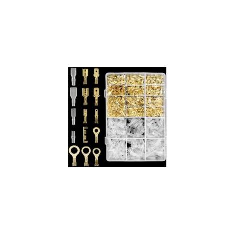 Kit de 1000 conectores eléctricos de crimpado Crezuo en 11 tipos con manguitos aislantes de cobre puro. (1/4)