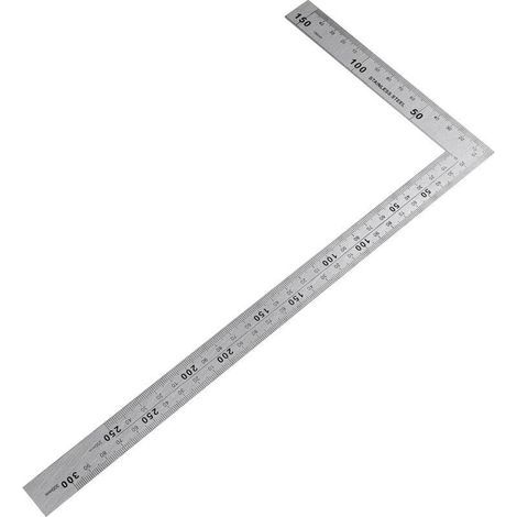 Règle et réglet Equerre Couture,Equerre Menuisier Equerre Metal Menuisier Inoxydable Règle Carrée 150×300mm 1,2 mm d'épaisseur Angle droit de 90 degrés Règle en acier inoxydable pour Charpentier, Ingé (1/5)