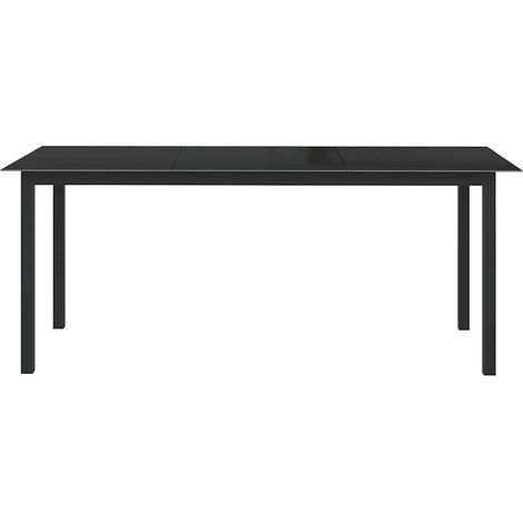 Maison Exclusive - Gartentisch Schwarz 190x90x74 cm Aluminium und (1/5)