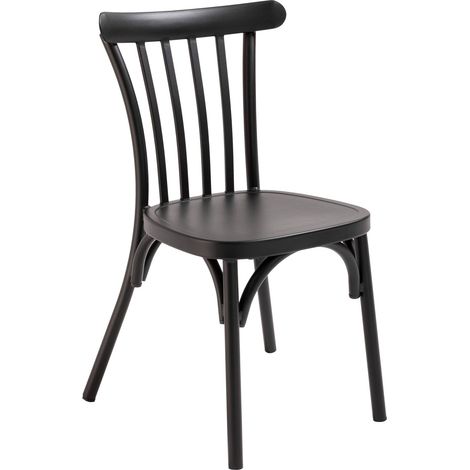 Chaise de terrasse en aluminium noire (1/5)