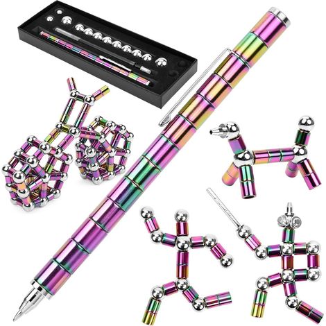 Penna, penna magnetica, penna giocattolo di decompressione magnetica, giocattolo di decompressione originale per bambini, ragazzi, ragazze, adolescenti o amici, regalo di compleanno e Natale