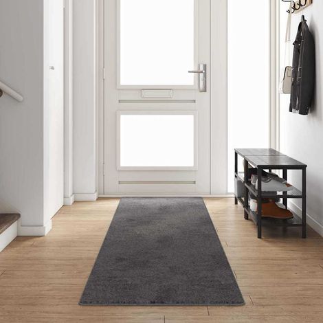 vidaXL Runner in Moquette Grigio 80 x 400 cm 100% Polipropilene