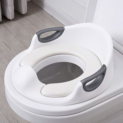 Réducteur de siège de toilette pour enfants, rehausseur de siège de toilette, pot pour bébé, anneau de toilette pour enfants (blanc)