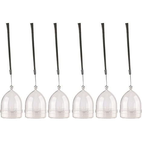 Lot de 6 bougies solaires sans flamme, résistantes à l'eau, à LED, pour la décoration extérieure de jardin, terrasse ou cour - Blanc (1/4)