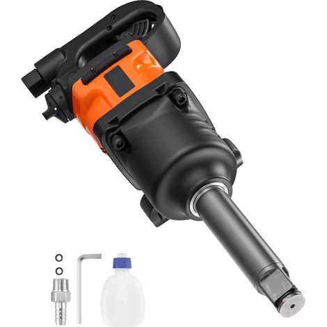 Clé à choc pneumatique 1 pouce, couple de déboulonnage 2400 N.m, 6000 tr/min, 6 vitesses, enclume allongée 152,4 mm pour camions, bus et machines agricoles. (1/5)