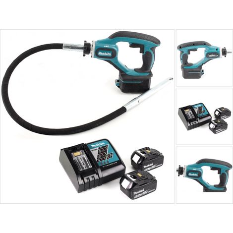 Makita DVR 450 RT Akku Betonverdichter 18V + 2x Akku 5,0Ah + Ladegerät (1/5)