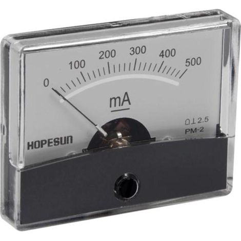MEDIDOR DE PANEL ANALÓGICO DE CORRIENTE 500mA DC / 60 x 47mm (1/3)