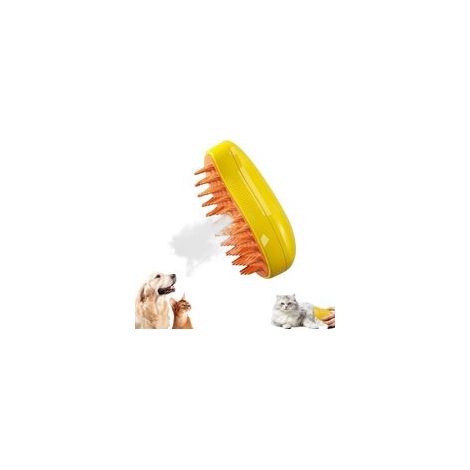 Brosse Chien Chat à Vapeur, 3 En 1 Peigne De Massage En Spray Pour Chats, Brosse à Chat Rechargeable, Avec Réservoir D'eau, Brosse Pour Chats à Poils Courts Et Longs, Idéal Pour Massage,Soin (J (1/5)