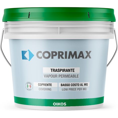 Pittura traspirante Oikos Coprimax bianca lt. 4 (1/4)