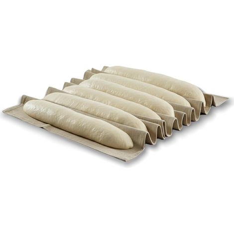 Couche À Pain - Toile De Lin De Flax Non Blanchie Pour Pétrissage Et Fermentation - Pour Baguettes Et Pains Artisanaux - 90 X 65 Cm - 1 Pièce