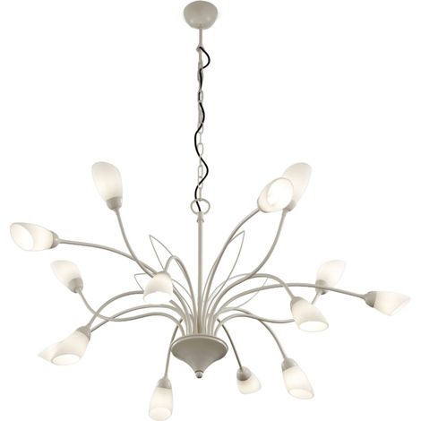 Lampadario decor GLORIOSA sabbia-grigio a catena 15xG9 Jupiter (1/5)