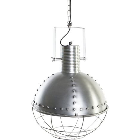 DKD Home Decor Suspension Argentée 50 W 43x43x66 cm (1/5)
