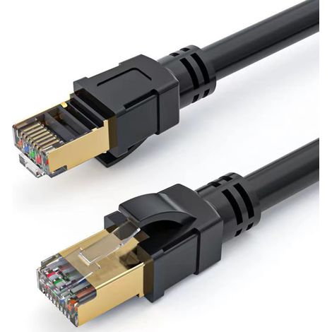 20M Câble Ethernet Cat 8 , ,Câble Ethernet LAN RJ45 Cordon de Brassage Internet 40Gbps 2000MHz pour Commutateur,Routeur,Modem,Panneau de Brassage,PC (1/5)