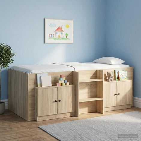 vidaXL Armadietto per letto 2 pcs Rovere Sonoma 66 x 35 x 48 cm