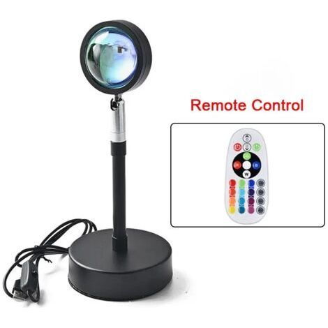 FENOPLASTICASunset Lamp, Projecteur de Coucher de Soleil à LED - 15 Couleurs, Rotation 360°, Ambiance Décorative pour Chambre (1/5)