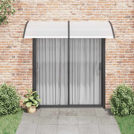 Auvent Marquise de porte, Store Banne pour porte, Noir 200 x 100 cm PC OIB8118E (1/5)