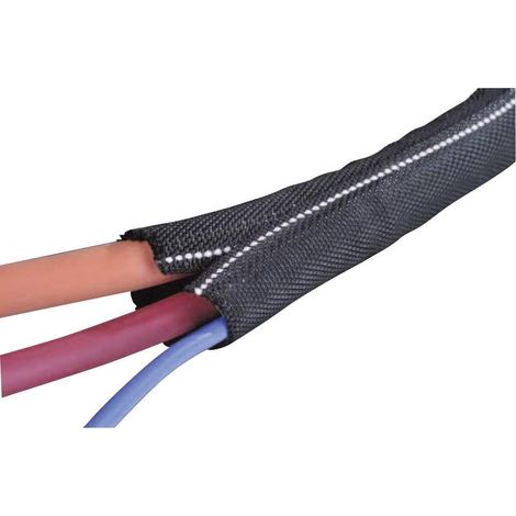 HellermannTyton Twist In FR 05 funda trenzada negro blanco
