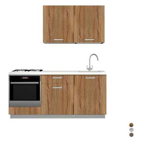 CUISINE COMPLÈTE DE 180 CM Dimensions : Orme noueux