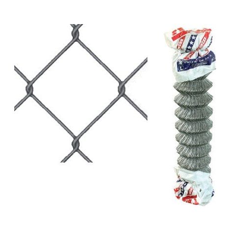 Verzinktes Tierzaunnetzwerk mit 50x50 Rhomboid -Hemd -Rotolo 25 Meter Faden Ø2.2 - 100cm (1/3)