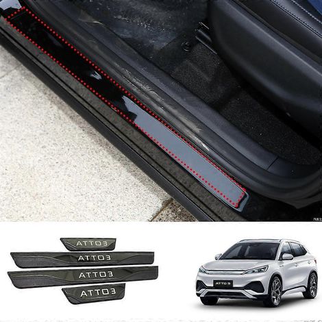 Pour BYD ATTO3 Accessoires auto Protection extérieure de seuil de porte Plaques de protection Autocollant Garniture Pièces auto ( ) (1/5)