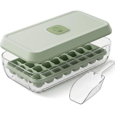 à glaçons 32 grilles pour congélateur avec couvercle et bac de (1/5)